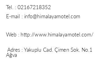 Ava Himalaya Motel iletiim bilgileri