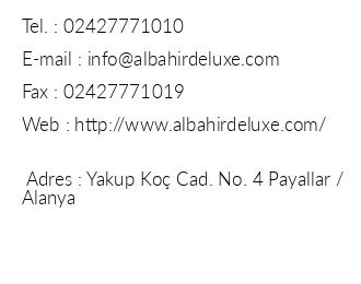 Al Bahir Deluxe Hotel iletiim bilgileri