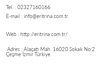 Alaat Eritrina Otel iletiim bilgileri