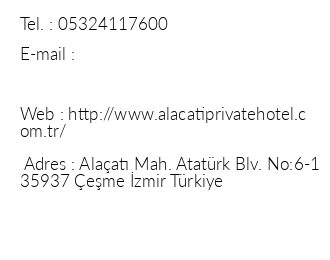 Alaat Private Hotel iletiim bilgileri
