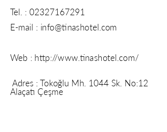 Alaat Tnas Hotel iletiim bilgileri