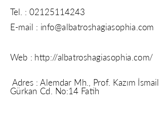 Albatros Hagia Sophia iletiim bilgileri