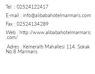 Ali Baba Hotel Marmaris iletiim bilgileri