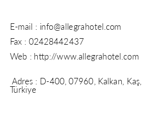 Hotel Allegra iletiim bilgileri