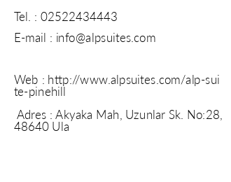 Alp Suites Pinehill iletiim bilgileri