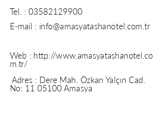 Amasya Tahan Hotel iletiim bilgileri
