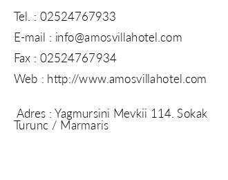 Villa Alya Butik Hotel iletiim bilgileri