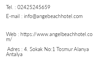 Angel Beach Hotel iletiim bilgileri