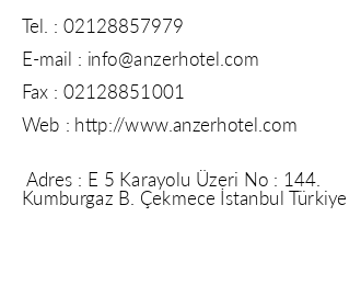 Anzer Beach Hotel iletiim bilgileri