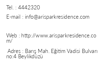 Aris Park Residence iletiim bilgileri