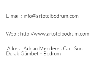 Art Hotel Bodrum iletiim bilgileri
