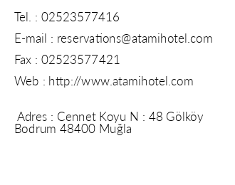 Atami Hotel iletiim bilgileri