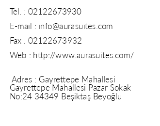 Aura Suites Hotel iletiim bilgileri