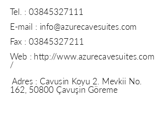 Azure Cave Suites iletiim bilgileri