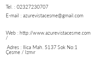 Azure Vista Suites & Residence iletiim bilgileri