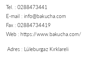 Bakucha Hotel & Spa iletiim bilgileri