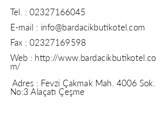 Bardack Hotel iletiim bilgileri