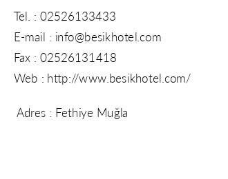 Beik Hotel iletiim bilgileri