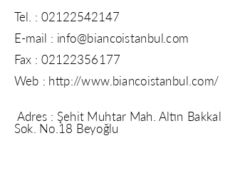 Bianco Residence Taksim iletiim bilgileri