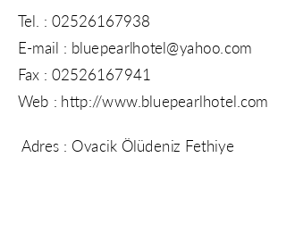 Blue Pearl Hotel iletiim bilgileri