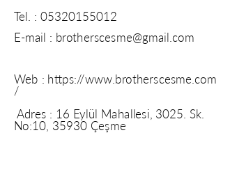 Brothers eme Boutique Hotel iletiim bilgileri