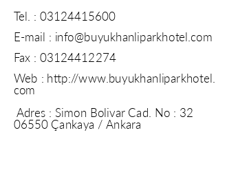 Bykhanl Park Hotel & Residence iletiim bilgileri