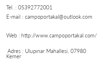 Campo Portakal iletiim bilgileri