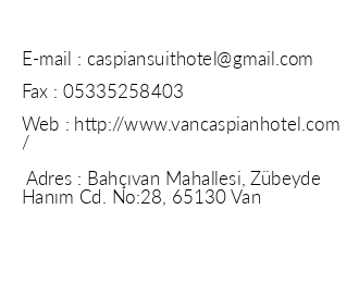 Caspian Hotel iletiim bilgileri