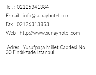 Cevdet Sunay Hotel iletiim bilgileri