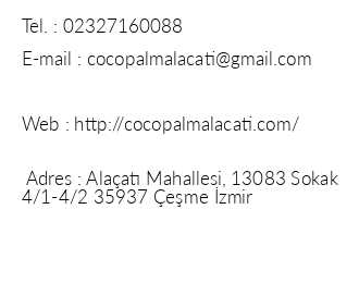 Cocopalm Boutique Hotel iletiim bilgileri