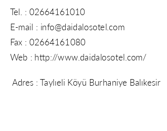 Daidalos Hotel iletiim bilgileri