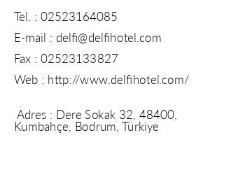 Delfi Hotel Spa & Wellness iletiim bilgileri