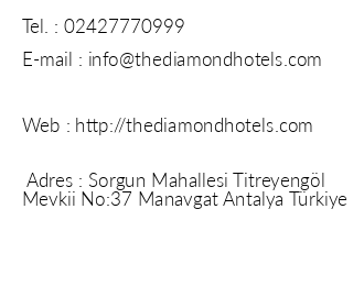 Diamond De Luxe Hotel & Spa iletiim bilgileri