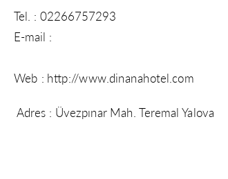 Dinana Hotel iletiim bilgileri