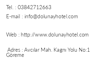 Dolunay Hotel iletiim bilgileri