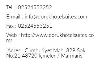 Doruk Hotel & Apart iletiim bilgileri
