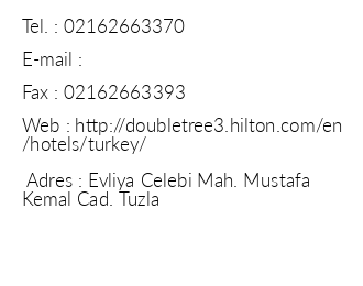 Doubletree By Hilton stanbul Tuzla iletiim bilgileri