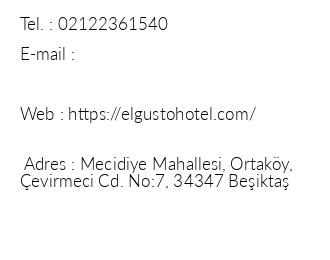 El Gusto Hotel iletiim bilgileri