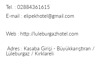 Elipek Hotel iletiim bilgileri