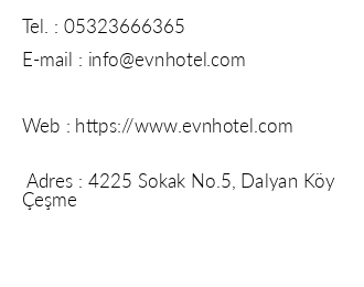 Evn Hotel iletiim bilgileri