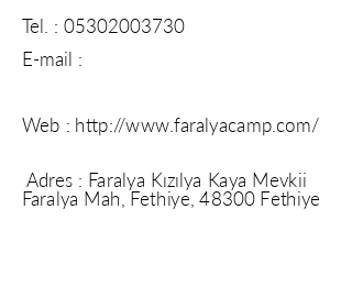 Faralya Akta Beach Camping iletiim bilgileri