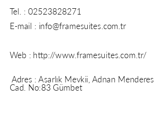Frame Suite iletiim bilgileri