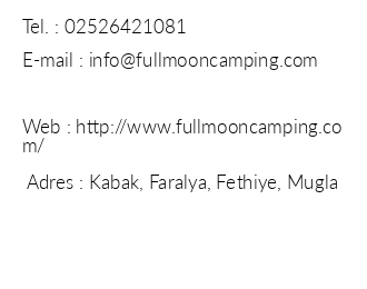 Full Moon Camp iletiim bilgileri