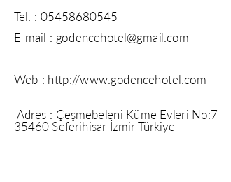 Gdence Hotel iletiim bilgileri