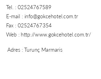 Gke Hotel iletiim bilgileri
