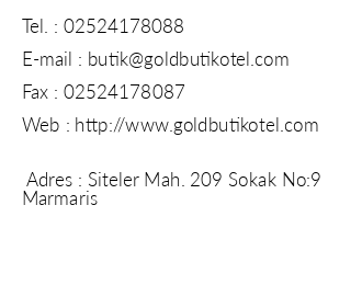 Gold Kaya Hotel iletiim bilgileri