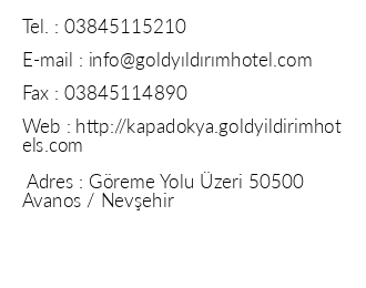 Gold Yldrm Kapadokya iletiim bilgileri