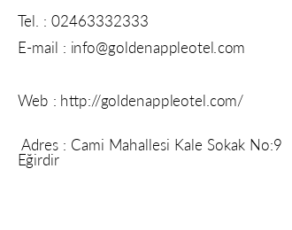 Golden Apple Hotel iletiim bilgileri