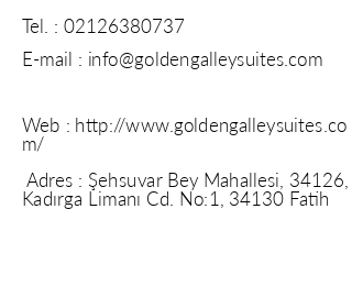 Golden Galley Suites iletiim bilgileri