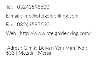 Golden King Hotel iletiim bilgileri